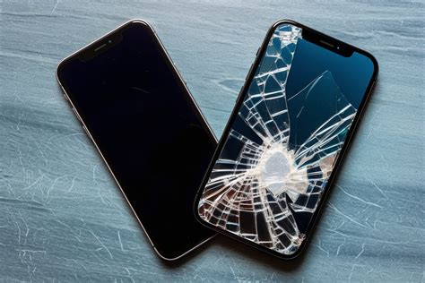 Écran de smartphone fissuré