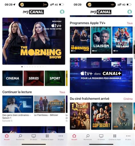 Apple TV 4K avec l'application MyCanal