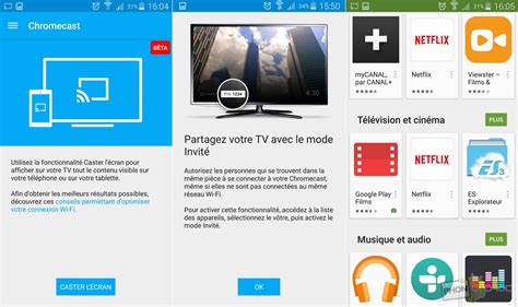 Applications compatibles avec Chromecast