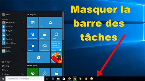 Barre des tâches Windows