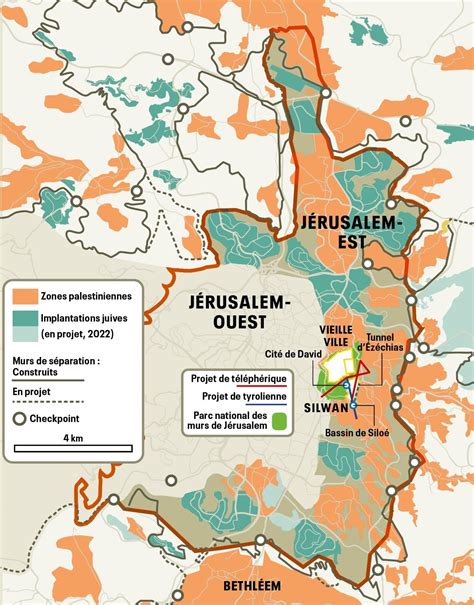 Carte de Jérusalem-Est