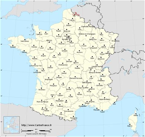 Carte de Tourcoing