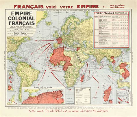 Carte de l'Empire colonial français en 1939