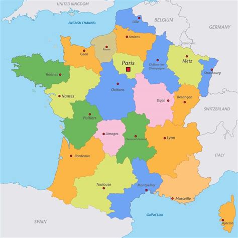 Carte de la France en 1919