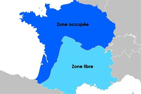 Carte de la France occupée