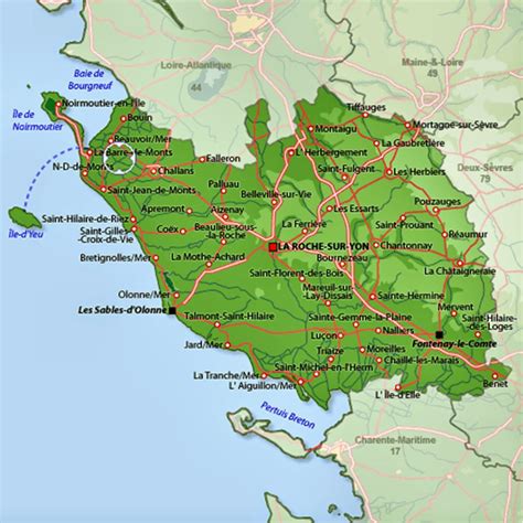 Carte de la Vendée