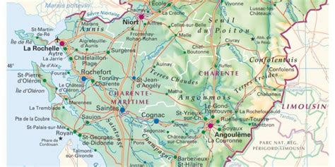 Carte de la région Poitou-Charentes