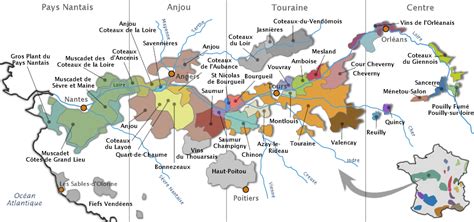 Carte des Appellations du Val de Loire