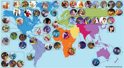 Carte des Personnages Disney