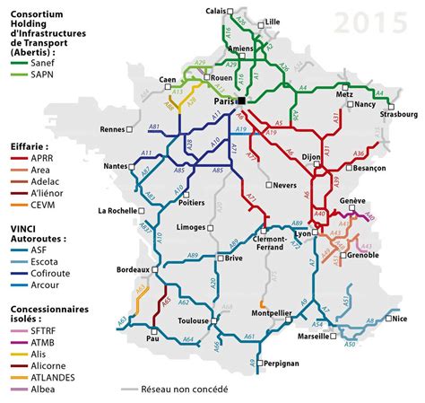 Carte des autoroutes en France