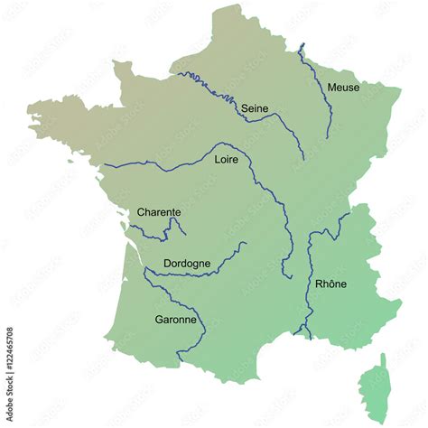 Carte des fleuves de France