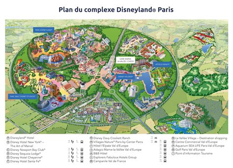 Carte des lieux de rencontre des personnages Disney à Disneyland Paris