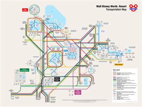 Carte des transports de Walt Disney World