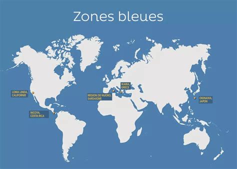 Carte des zones bleues