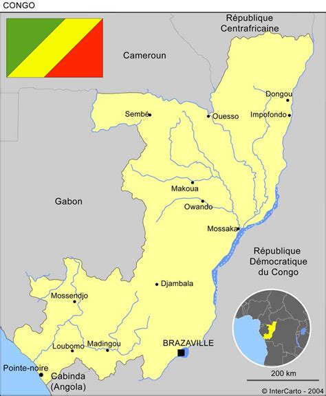 Carte du Congo Brazzaville