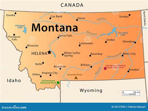 Carte du Montana