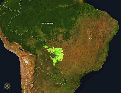 Carte du Pantanal