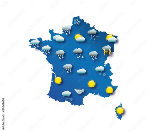 Carte météo de la France