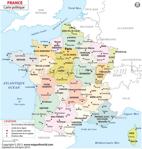 Carte politique de la France