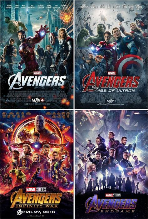 Collection d'affiches Avengers