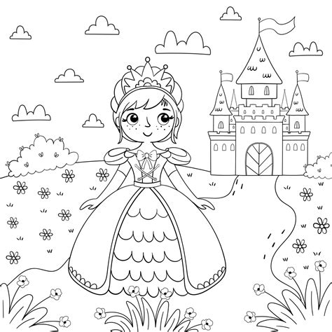 Coloriage Château Princesse
