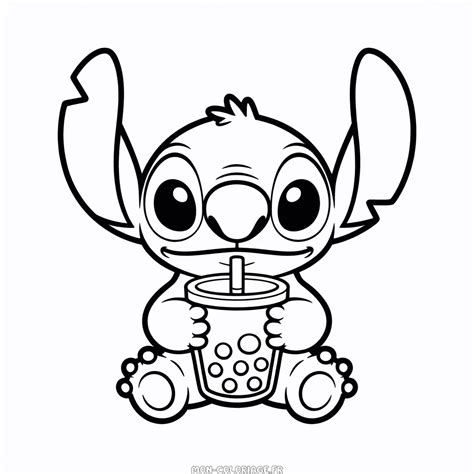 Coloriage Kawaii Stitch