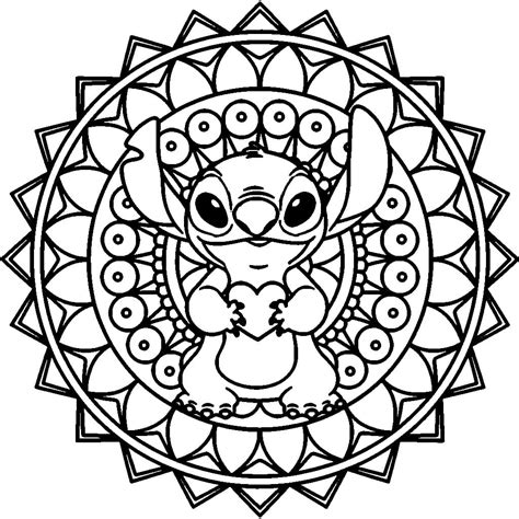 Coloriage Mandala Stitch