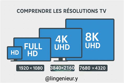 Comparaison des résolutions d'écran : SD, HD, Full HD, Ultra HD