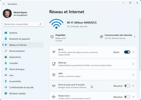 Connexion Wi-Fi