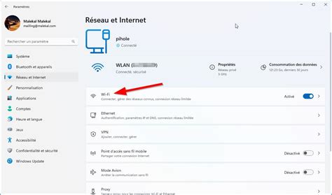 Connexion WiFi