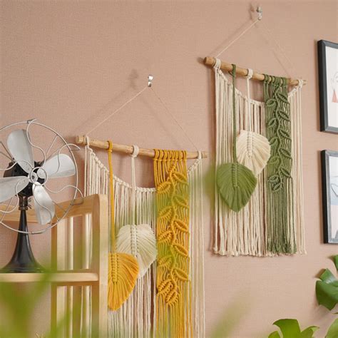 Décorations murales en macramé