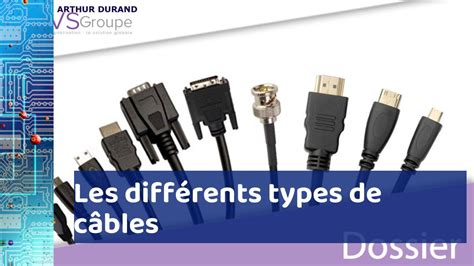 Différents types de câbles et ports pour connecter un appareil à une TV