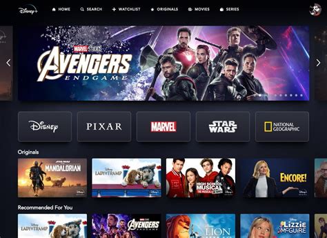 Disney Plus Interface