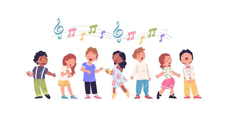 Enfants chantant des comptines