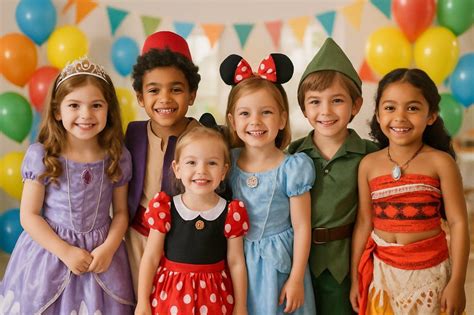 Enfants déguisés en personnages Disney
