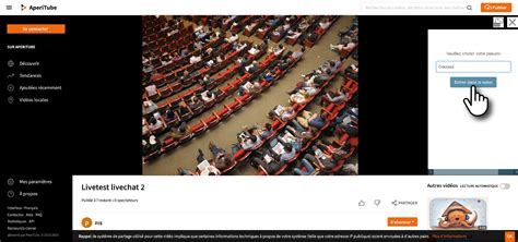 Interface PeerTube