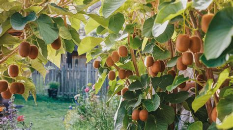 Kiwis dans un jardin