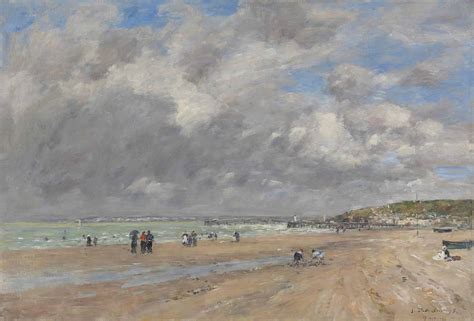 La Plage de Deauville par Eugène Boudin