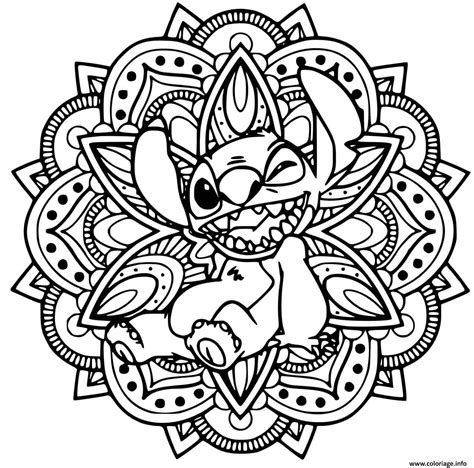 Mandala Coloriage Stitch