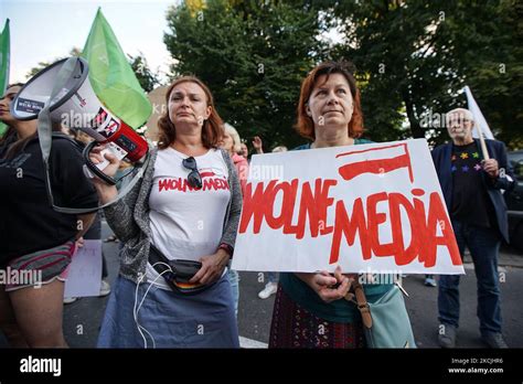 Manifestation pour la liberté des médias en Pologne