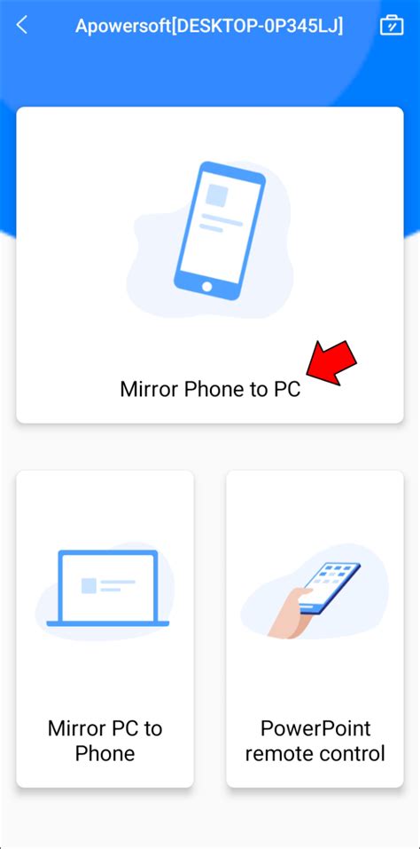 Ouvrez l'application que vous souhaitez mettre en miroir