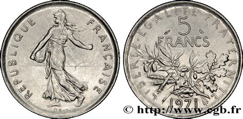Pièce de 5 francs Semeuse 1971