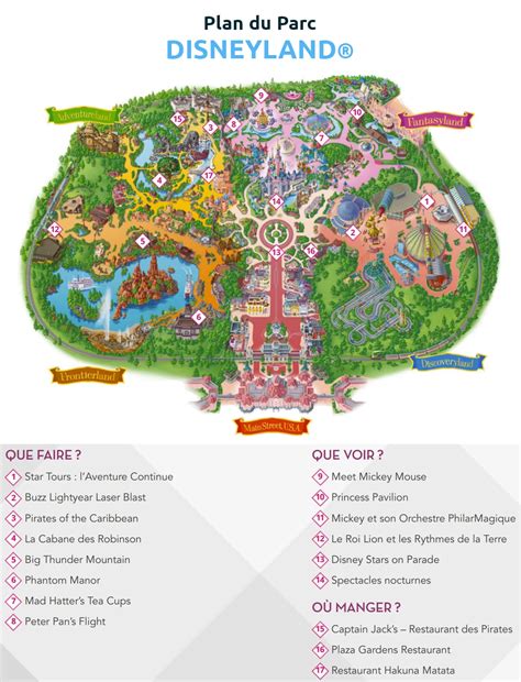 Plan du Parc Disneyland
