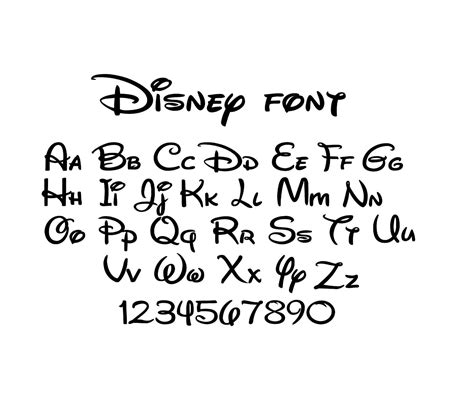 Police d'écriture Disney
