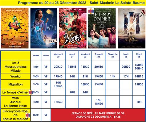 Programme Cinéma Saint-Eulalie