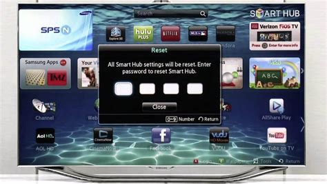 Réinitialisation du Smart Hub sur Smart TV Samsung