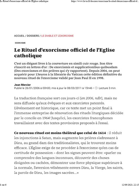 Rituel d'exorcisme