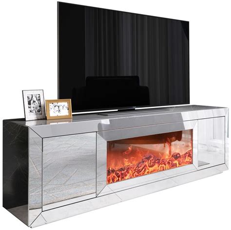 TV miroir integree cheminee