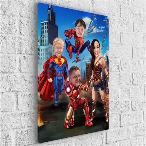 Tableau Famille Marvel Personnalisé